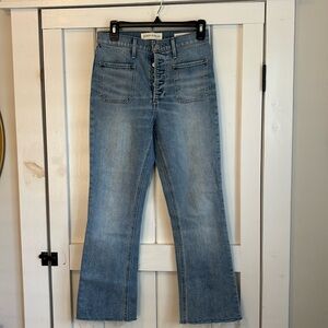 Denim Forum size 26 high rise crop flare